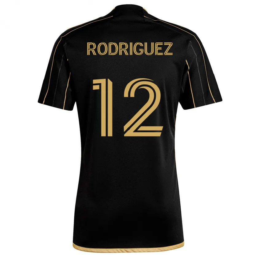 Danxen Herren Jeremi Rodríguez #12 Schwarzes Gold Heimtrikot Trikot 2024/25 T-Shirt