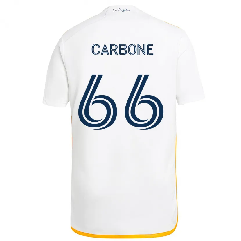 Danxen Herren Matteo Carbone #66 Weiß Gelb Heimtrikot Trikot 2024/25 T-Shirt