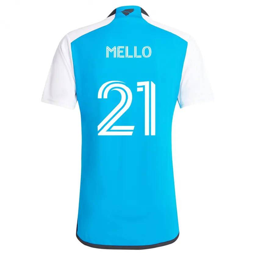 Danxen Herren Vinicius Mello #21 Blau Weiss Heimtrikot Trikot 2024/25 T-Shirt