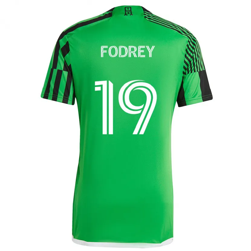 Danxen Herren Cj Fodrey #19 Grün Schwarz Heimtrikot Trikot 2024/25 T-Shirt