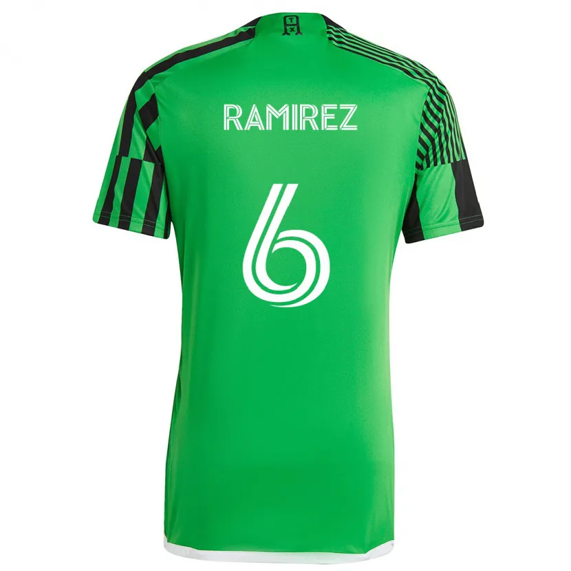 Danxen Herren Alonso Ramírez #6 Grün Schwarz Heimtrikot Trikot 2024/25 T-Shirt