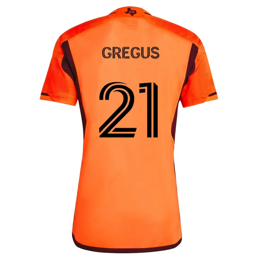 Danxen Herren Jan Gregus #21 Orange Schwarz Heimtrikot Trikot 2024/25 T-Shirt