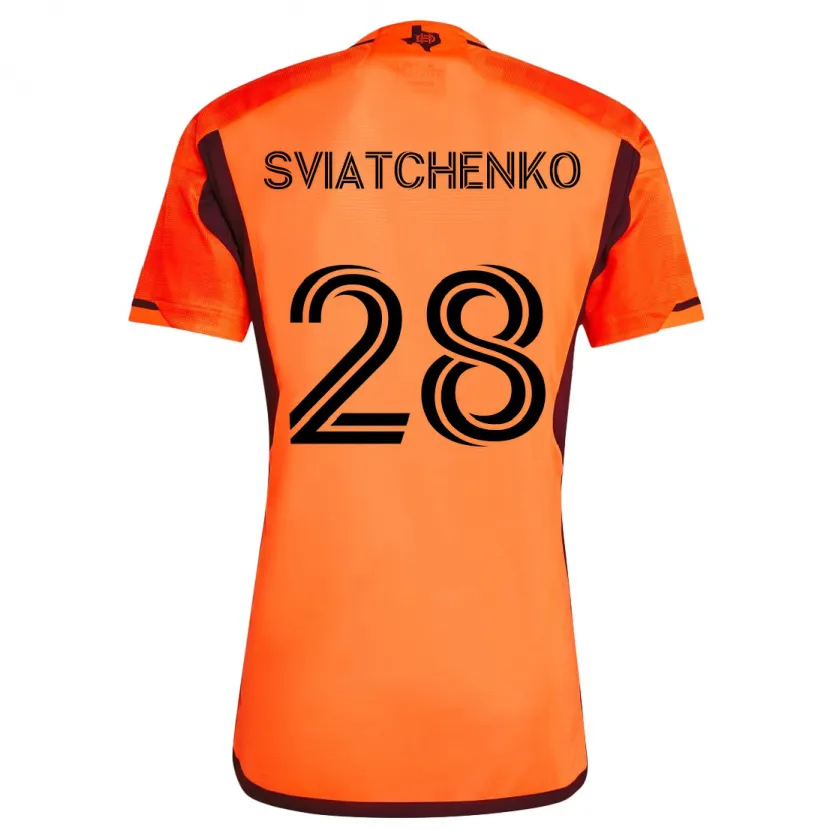 Danxen Herren Erik Sviatchenko #28 Orange Schwarz Heimtrikot Trikot 2024/25 T-Shirt