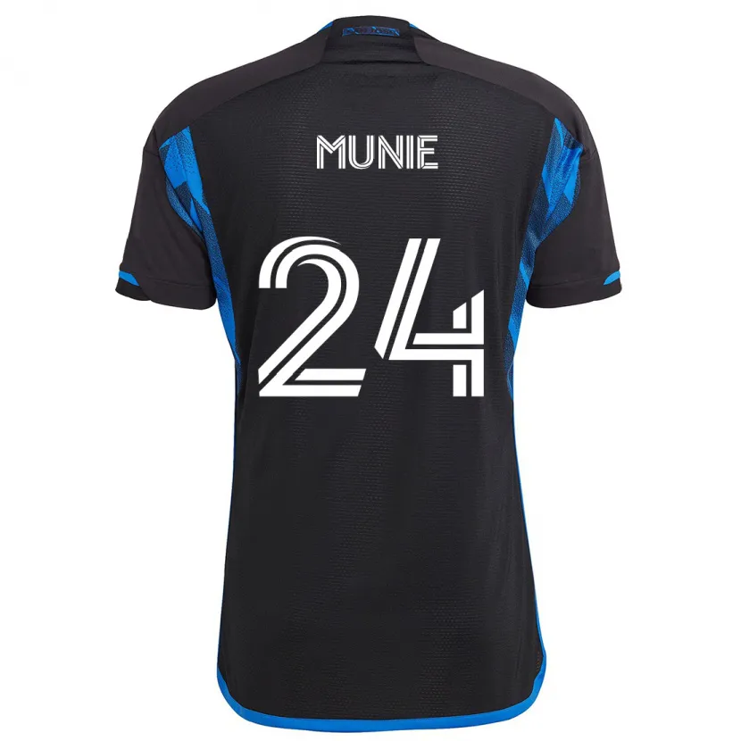 Danxen Herren Daniel Munie #24 Blau Schwarz Heimtrikot Trikot 2024/25 T-Shirt