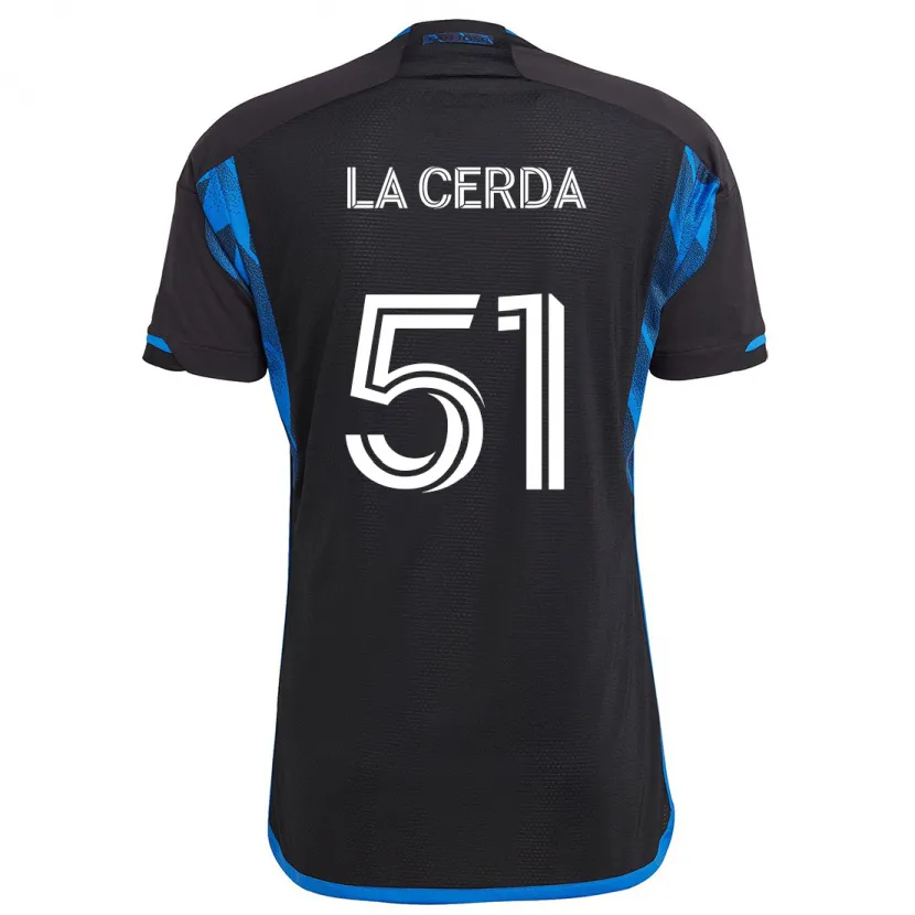 Danxen Herren Eric De La Cerda #51 Blau Schwarz Heimtrikot Trikot 2024/25 T-Shirt