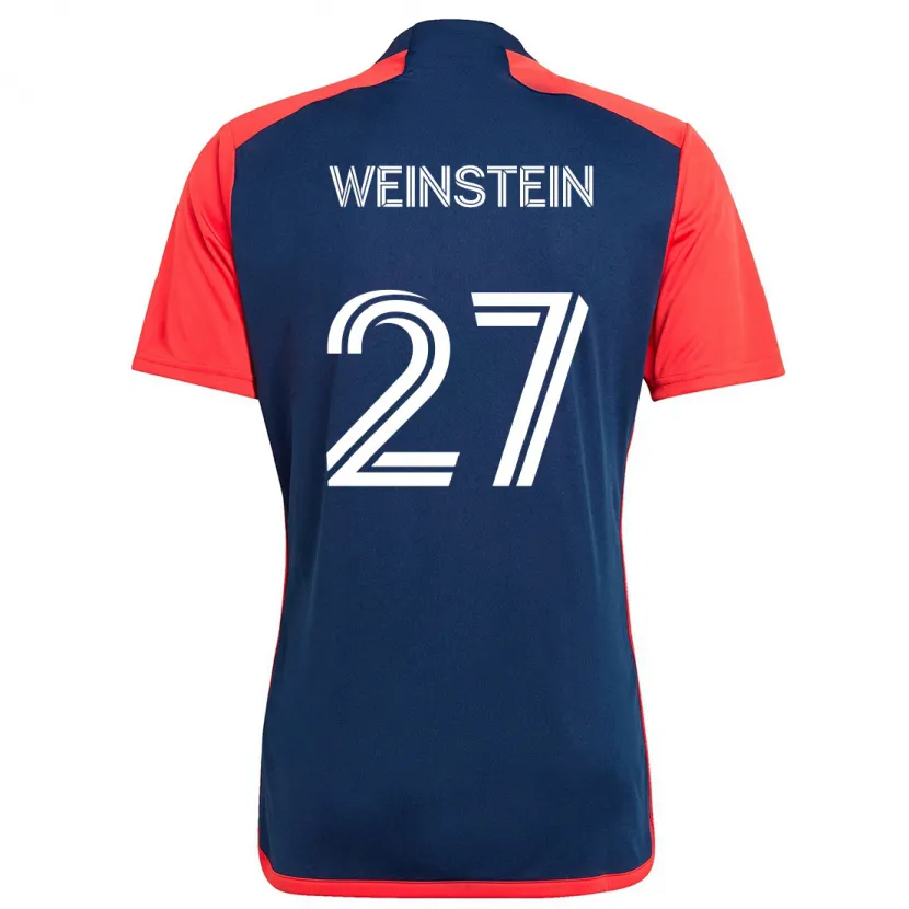 Danxen Herren Max Weinstein #27 Blau Rot Heimtrikot Trikot 2024/25 T-Shirt