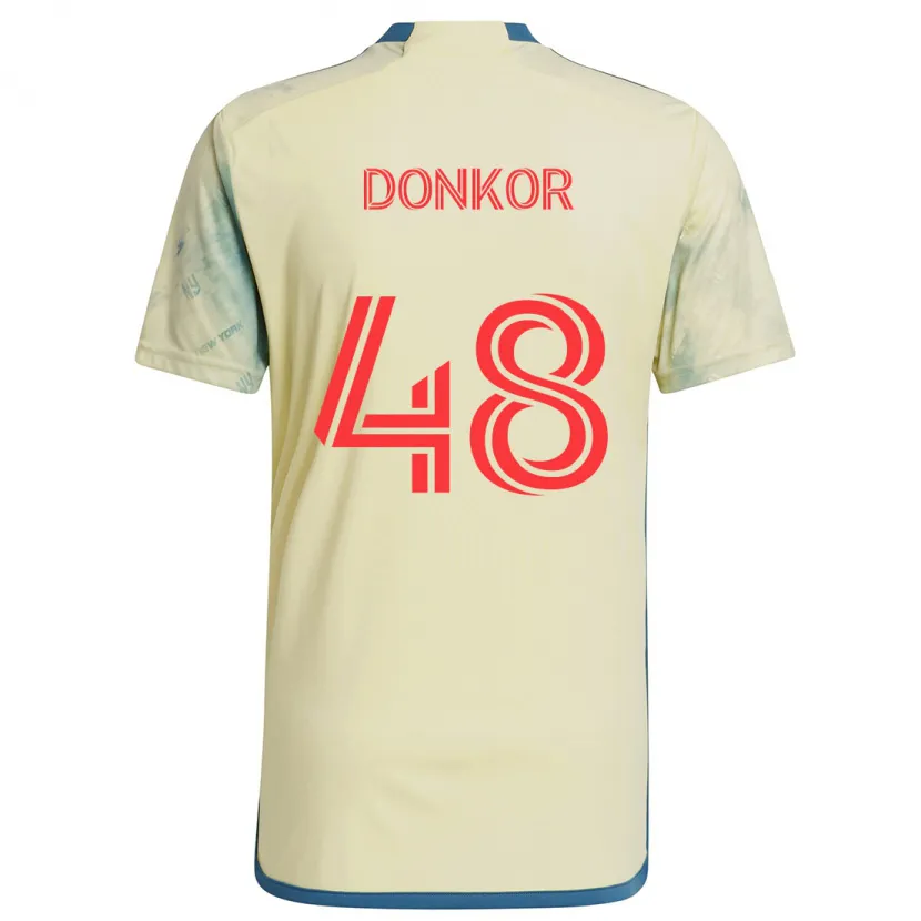 Danxen Herren Ronald Donkor #48 Gelb Rot Blau Heimtrikot Trikot 2024/25 T-Shirt