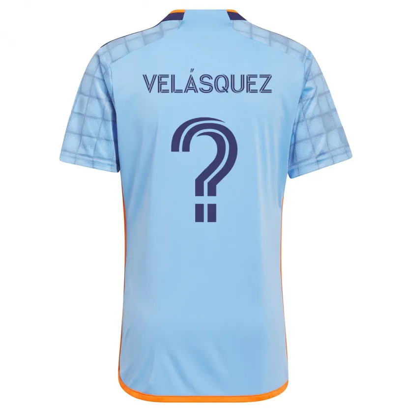 Danxen Herren Aidan Velásquez #0 Blau Orange Heimtrikot Trikot 2024/25 T-Shirt