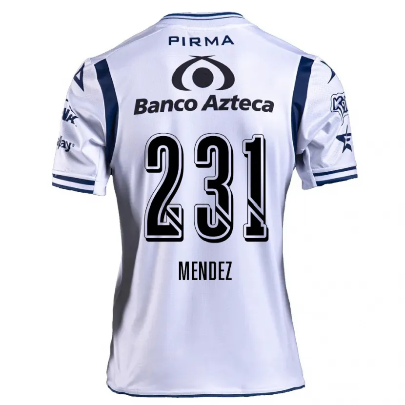 Danxen Herren Alejandro Méndez #231 Weiß Marineblau Heimtrikot Trikot 2024/25 T-Shirt