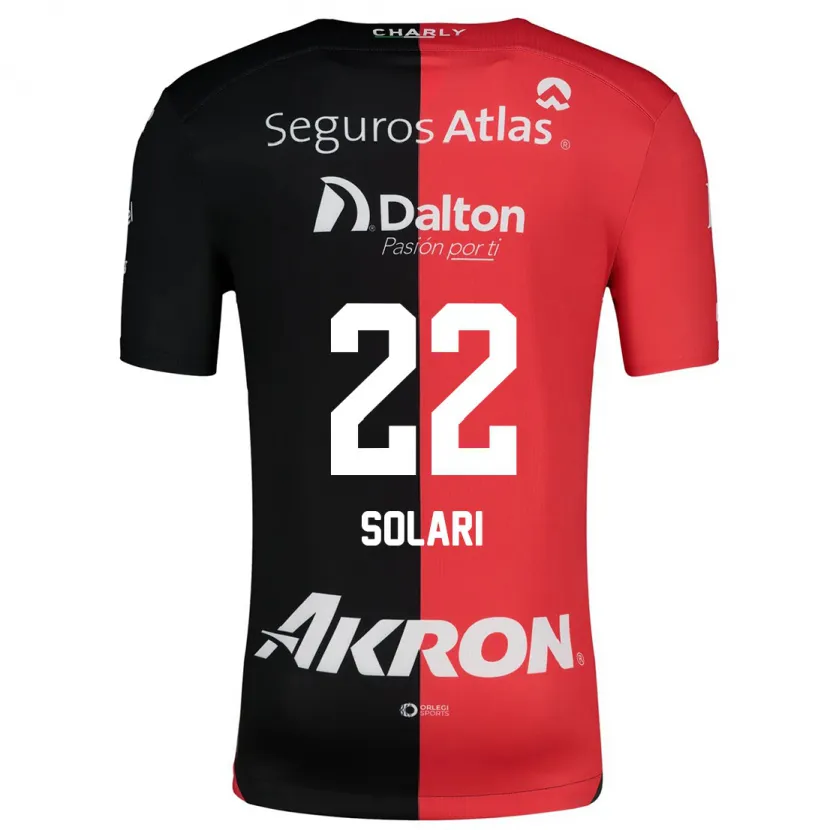 Danxen Herren Augusto Solari #22 Rot Schwarz Heimtrikot Trikot 2024/25 T-Shirt