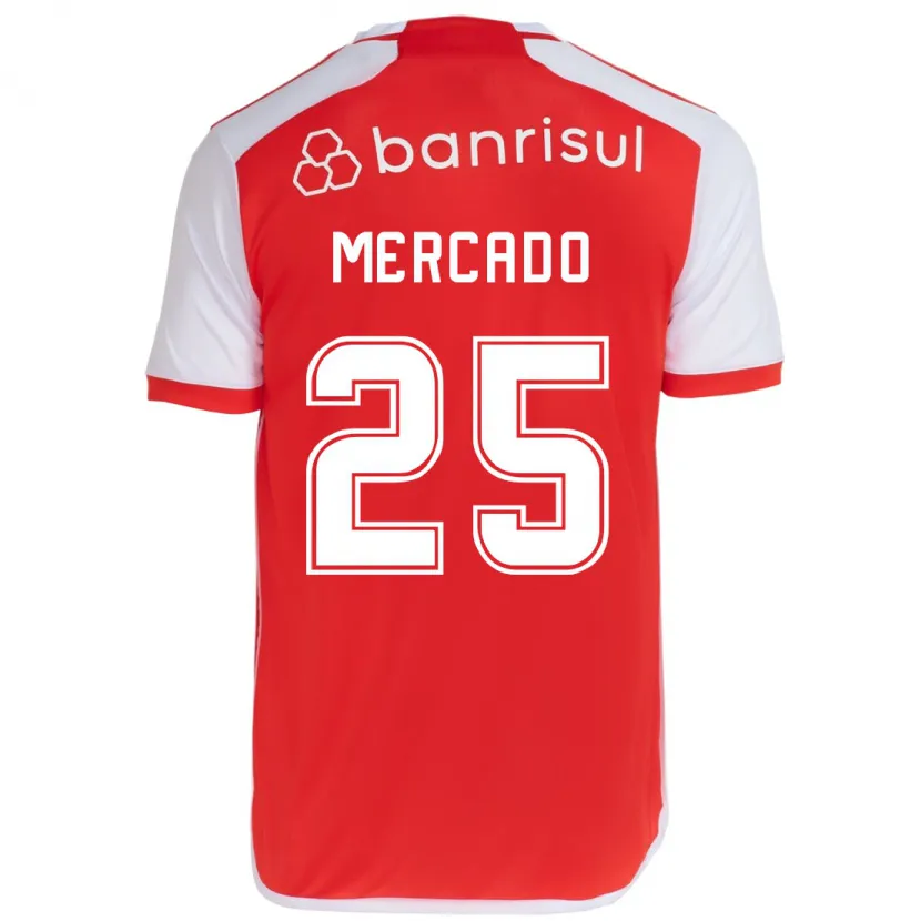 Danxen Herren Gabriel Mercado #25 Rot-Weiss Heimtrikot Trikot 2024/25 T-Shirt