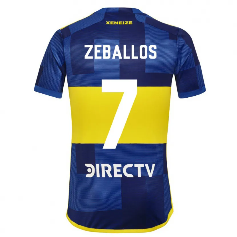 Danxen Herren Exequiel Zeballos #7 Blau Gelb Heimtrikot Trikot 2024/25 T-Shirt