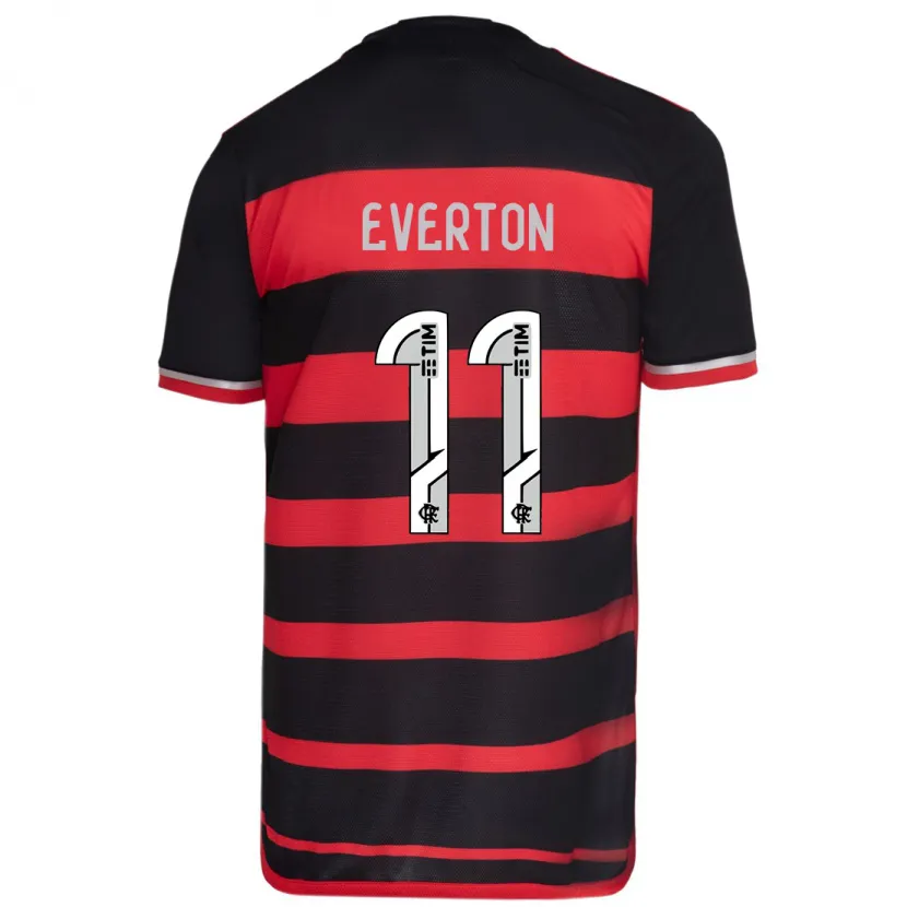 Danxen Herren Everton #11 Rot Schwarz Heimtrikot Trikot 2024/25 T-Shirt