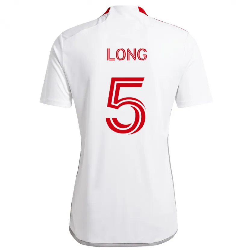 Danxen Herren Kevin Long #5 Weiß Rot Auswärtstrikot Trikot 2024/25 T-Shirt