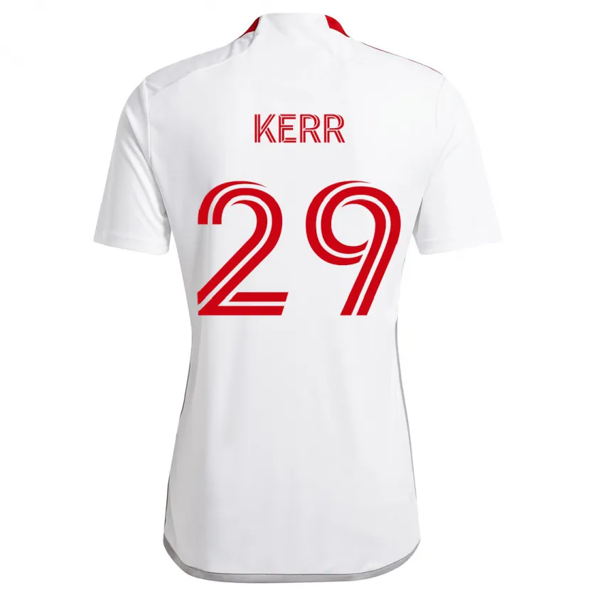 Danxen Herren Deandre Kerr #29 Weiß Rot Auswärtstrikot Trikot 2024/25 T-Shirt