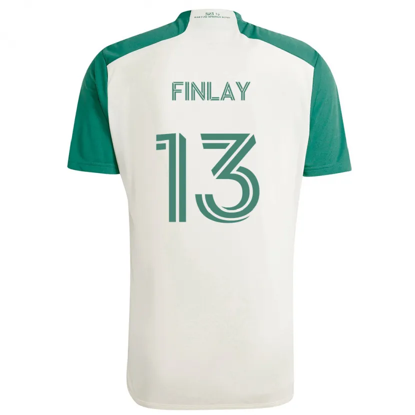 Danxen Herren Ethan Finlay #13 Braune Farben Grün Auswärtstrikot Trikot 2024/25 T-Shirt