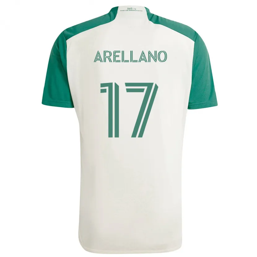 Danxen Herren Bryan Arellano #17 Braune Farben Grün Auswärtstrikot Trikot 2024/25 T-Shirt