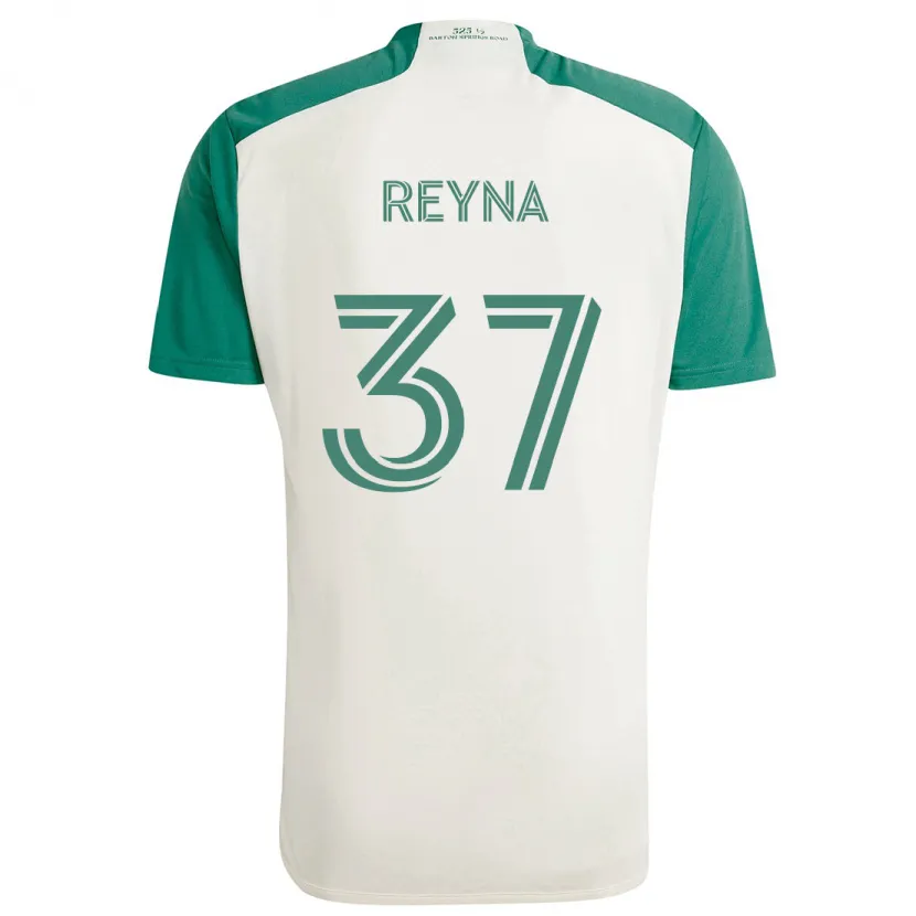 Danxen Herren Joah Reyna #37 Braune Farben Grün Auswärtstrikot Trikot 2024/25 T-Shirt