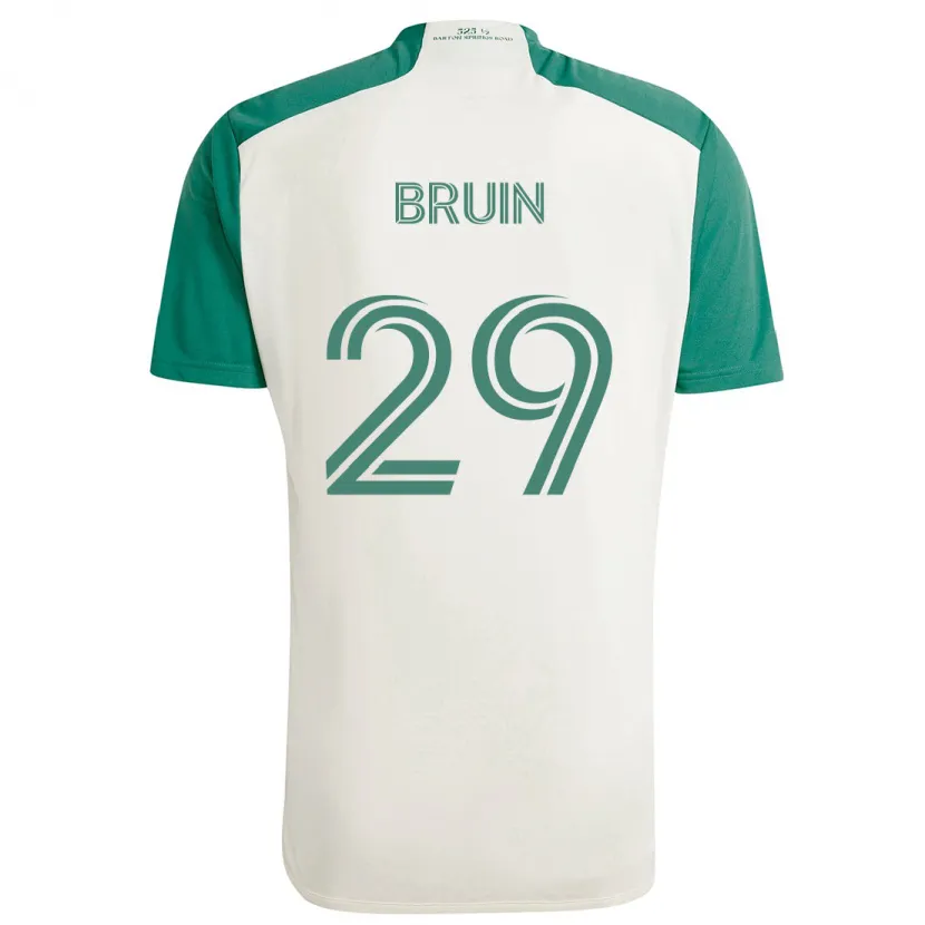 Danxen Herren Will Bruin #29 Braune Farben Grün Auswärtstrikot Trikot 2024/25 T-Shirt