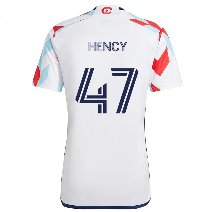 Danxen Herren Billy Hency #47 Weiß Rot Blau Auswärtstrikot Trikot 2024/25 T-Shirt