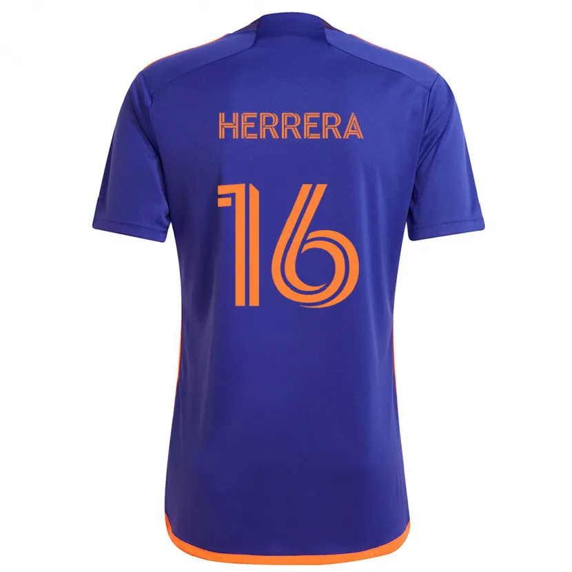 Danxen Herren Héctor Herrera #16 Lila Orange Auswärtstrikot Trikot 2024/25 T-Shirt