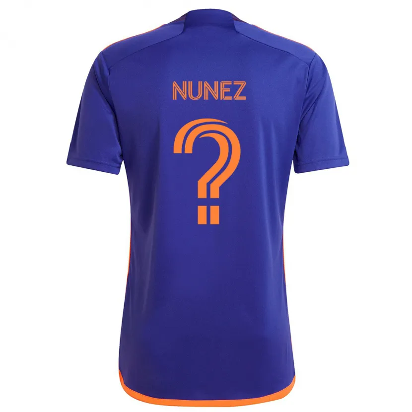 Danxen Herren José Núñez #0 Lila Orange Auswärtstrikot Trikot 2024/25 T-Shirt