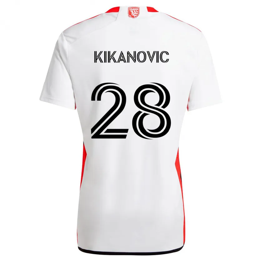 Danxen Herren Benjamin Kikanović #28 Weiß Rot Auswärtstrikot Trikot 2024/25 T-Shirt