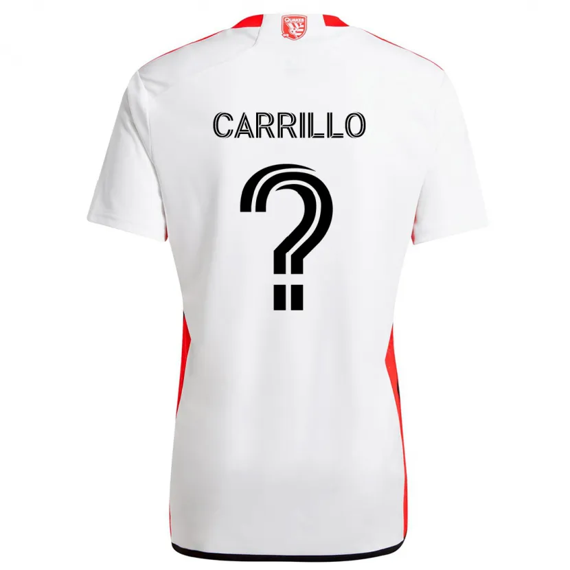 Danxen Herren Israel Carrillo #0 Weiß Rot Auswärtstrikot Trikot 2024/25 T-Shirt