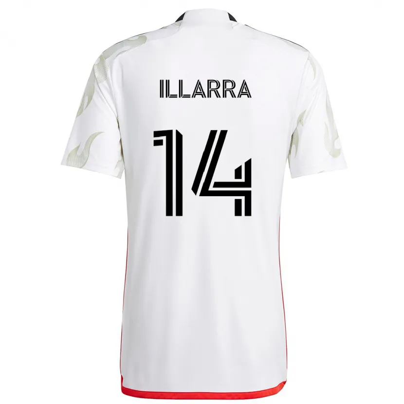 Danxen Herren Asier Illarramendi #14 Weiß Rot Schwarz Auswärtstrikot Trikot 2024/25 T-Shirt