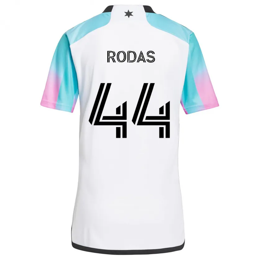 Danxen Herren Geremy Rodas #44 Weiß Blau Schwarz Auswärtstrikot Trikot 2024/25 T-Shirt