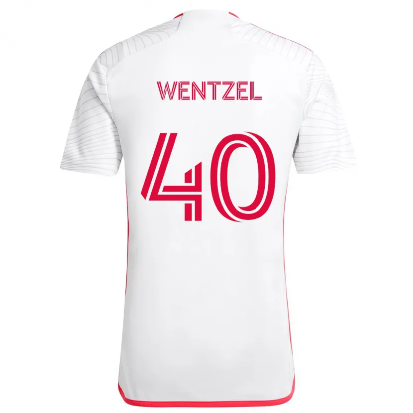 Danxen Herren Michael Wentzel #40 Weiß Rot Auswärtstrikot Trikot 2024/25 T-Shirt