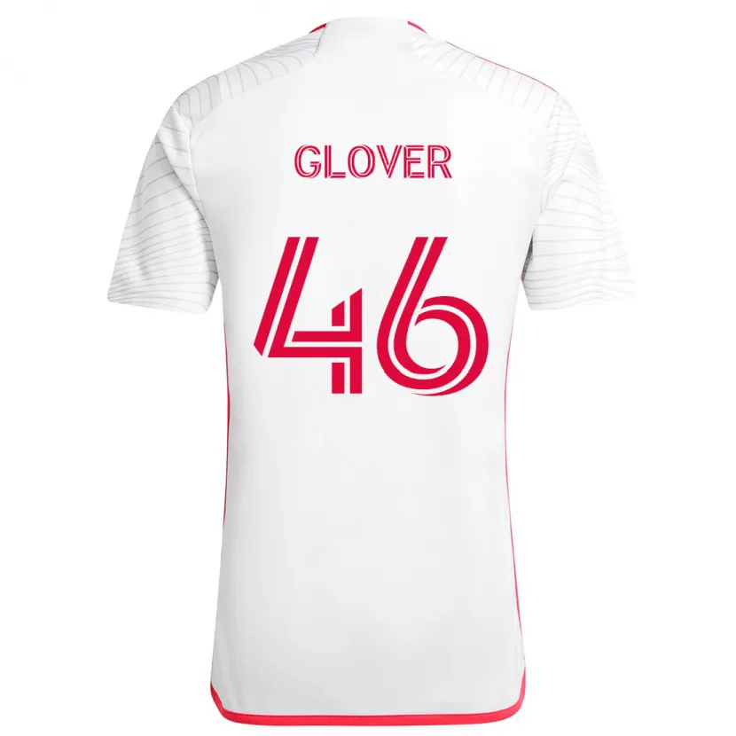 Danxen Herren Caden Glover #46 Weiß Rot Auswärtstrikot Trikot 2024/25 T-Shirt