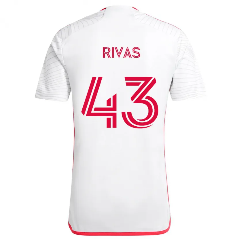 Danxen Herren Sergio Rivas #43 Weiß Rot Auswärtstrikot Trikot 2024/25 T-Shirt