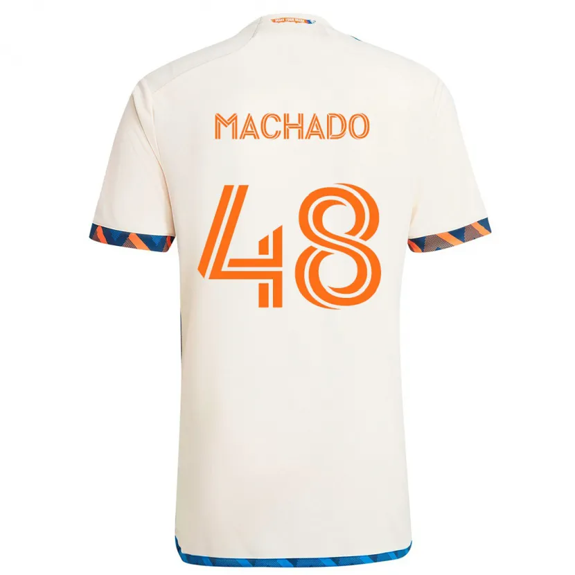 Danxen Herren Juan Machado #48 Weiß Orange Auswärtstrikot Trikot 2024/25 T-Shirt