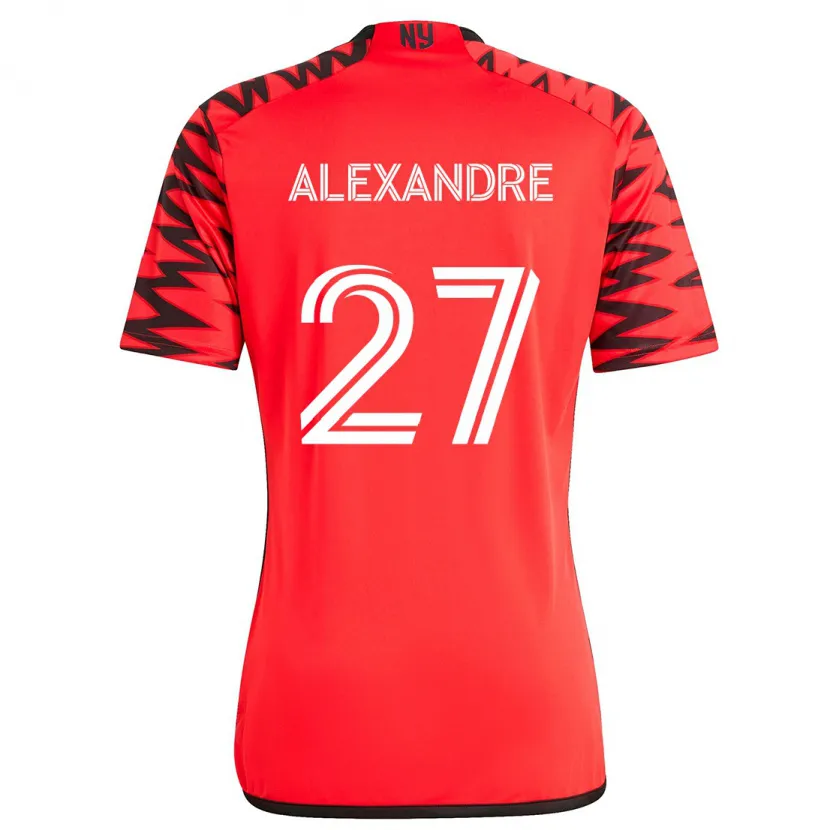 Danxen Herren Davi Alexandre #27 Rot Schwarz Weiß Auswärtstrikot Trikot 2024/25 T-Shirt