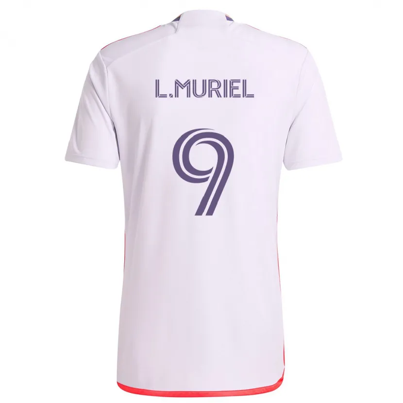 Danxen Herren Luis Muriel #9 Weiß Rot Lila Auswärtstrikot Trikot 2024/25 T-Shirt