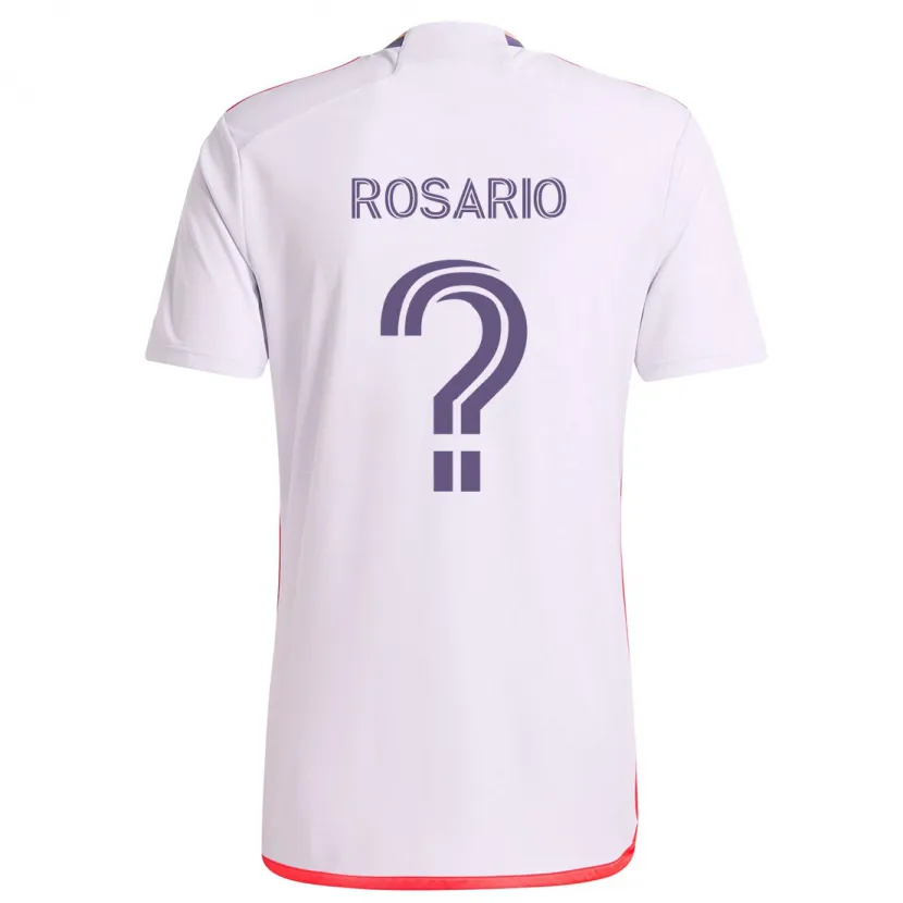 Danxen Herren Gabriel Rosario #0 Weiß Rot Lila Auswärtstrikot Trikot 2024/25 T-Shirt