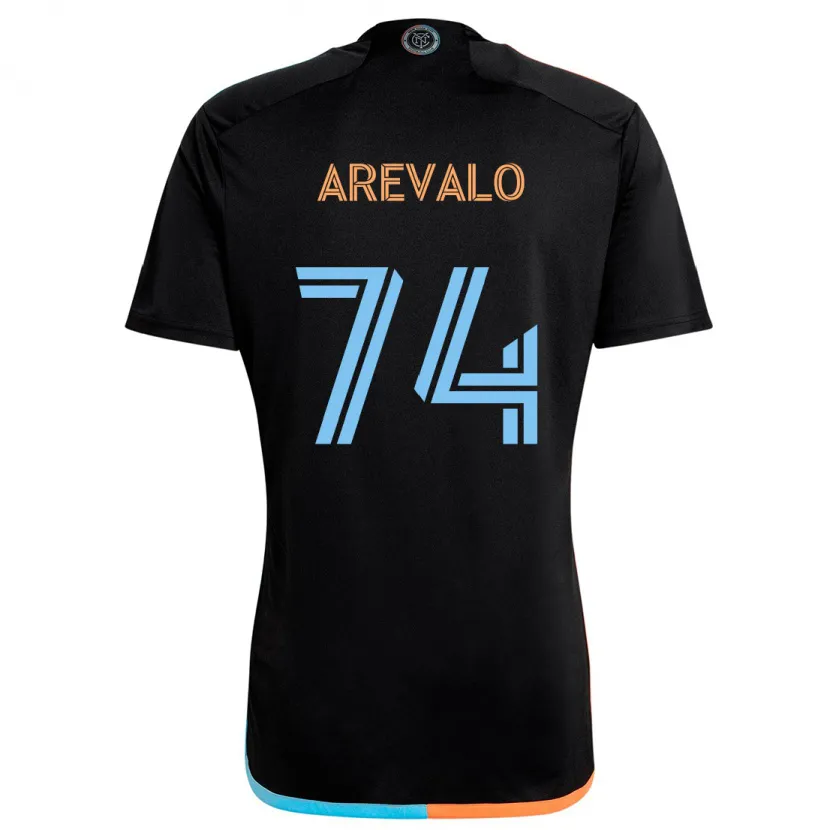 Danxen Herren Ronny Arévalo #74 Schwarz Orange Blau Auswärtstrikot Trikot 2024/25 T-Shirt