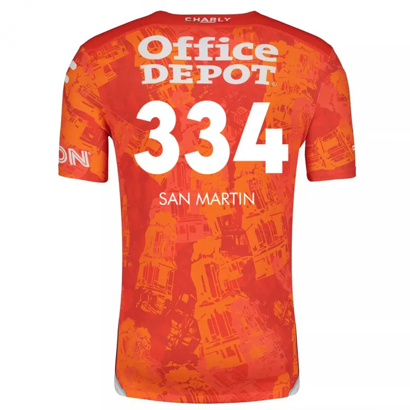 Danxen Herren Uziel San Martín #334 Orange Weiß Auswärtstrikot Trikot 2024/25 T-Shirt