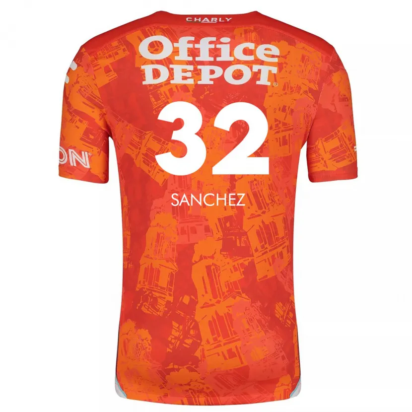 Danxen Herren Luis Sánchez #32 Orange Weiß Auswärtstrikot Trikot 2024/25 T-Shirt