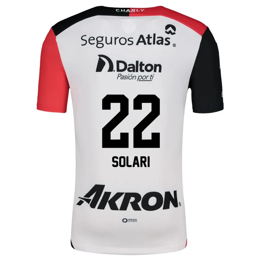 Danxen Herren Augusto Solari #22 Weiß Rot Schwarz Auswärtstrikot Trikot 2024/25 T-Shirt