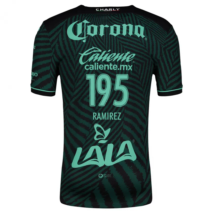 Danxen Herren Jesús Ramírez #195 Schwarz Grün Auswärtstrikot Trikot 2024/25 T-Shirt