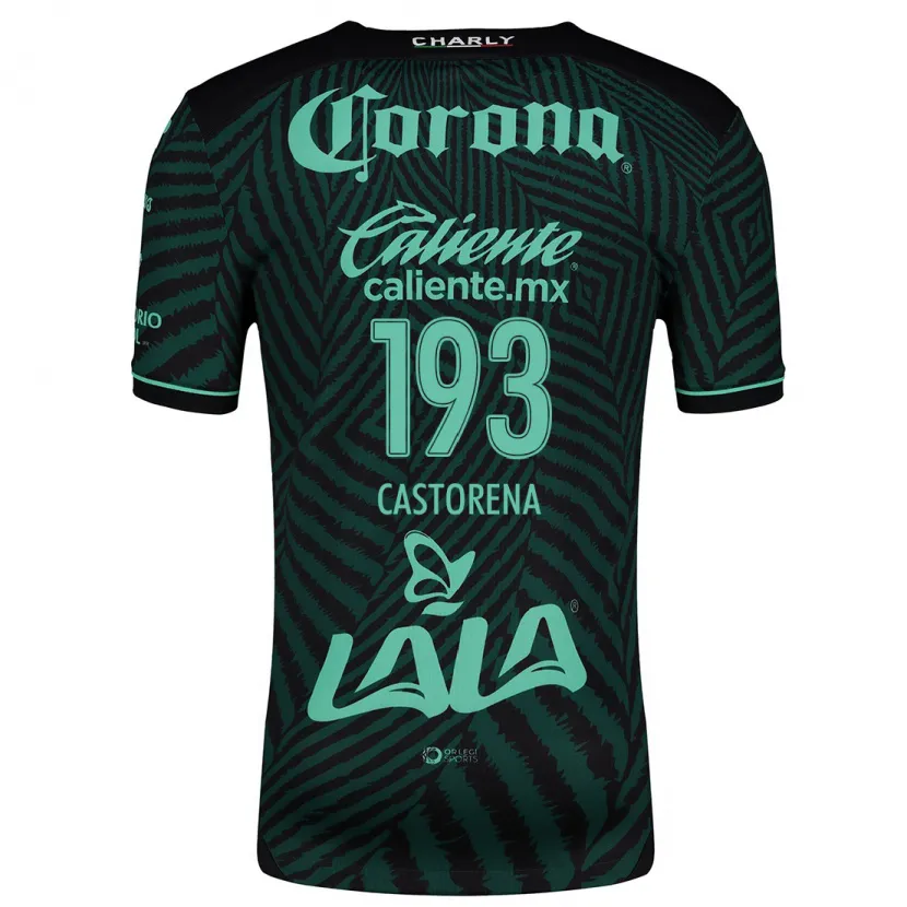 Danxen Herren Damián Castorena #193 Schwarz Grün Auswärtstrikot Trikot 2024/25 T-Shirt