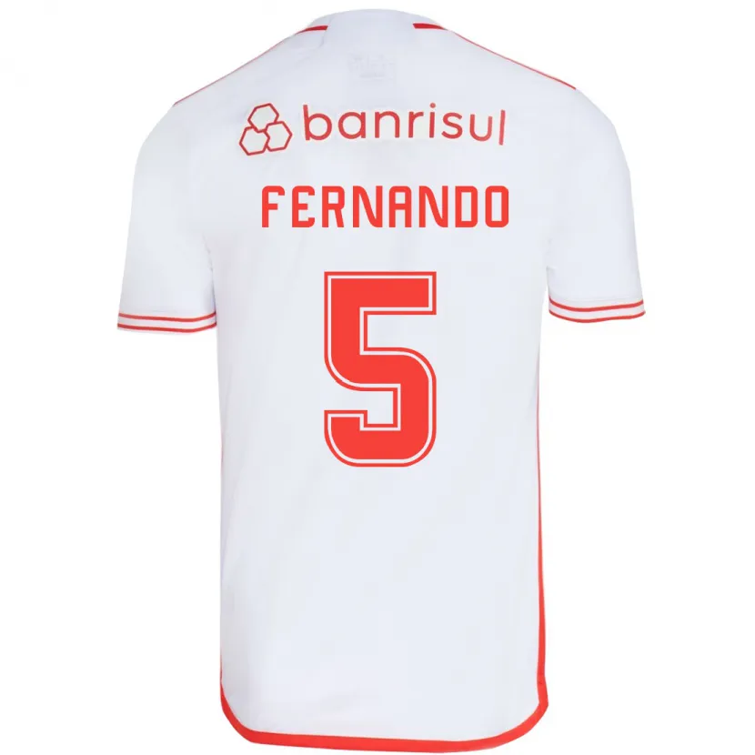 Danxen Herren Fernando #5 Weiß Rot Auswärtstrikot Trikot 2024/25 T-Shirt