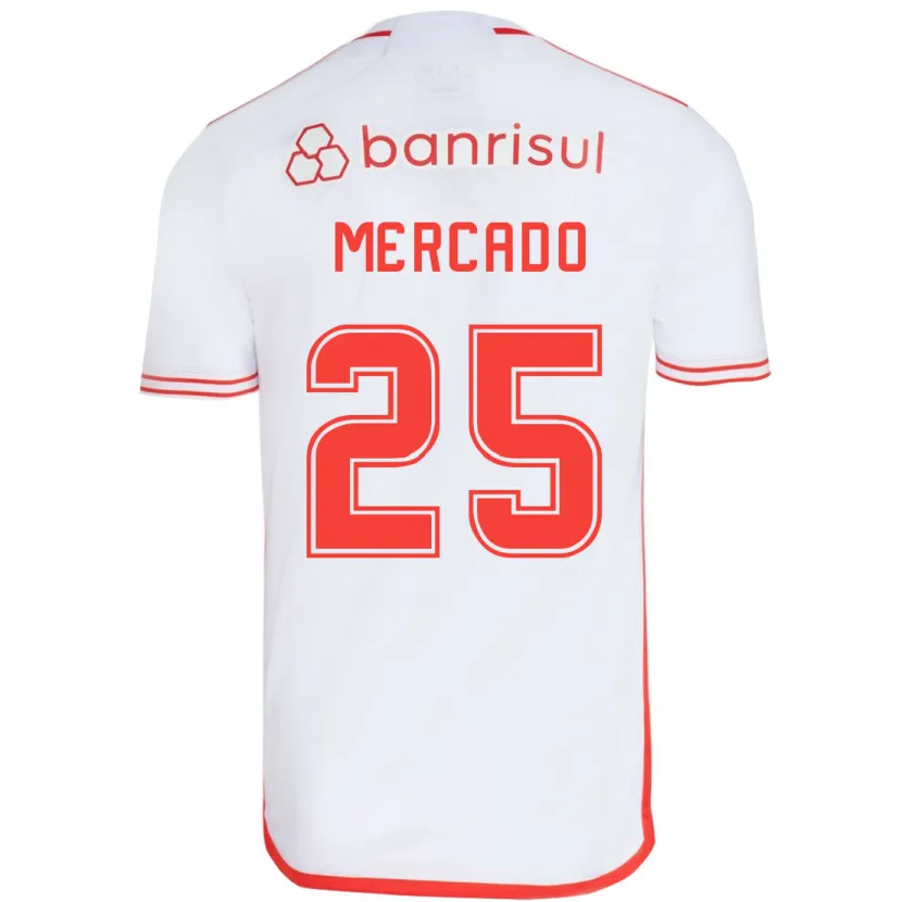 Danxen Herren Gabriel Mercado #25 Weiß Rot Auswärtstrikot Trikot 2024/25 T-Shirt