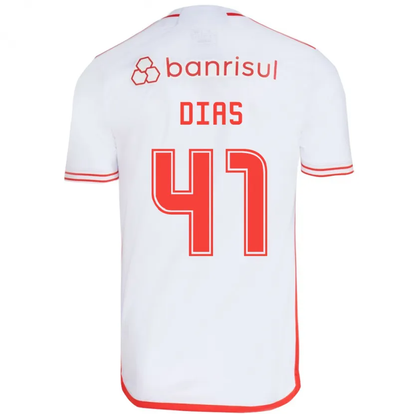 Danxen Herren Matheus Dias #41 Weiß Rot Auswärtstrikot Trikot 2024/25 T-Shirt