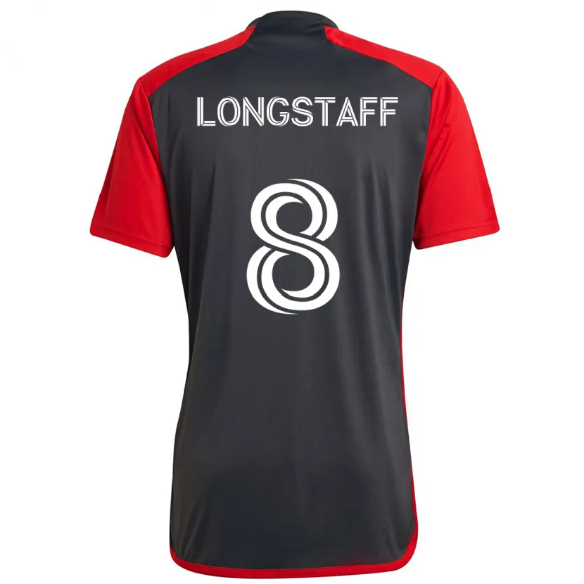 Danxen Damen Matty Longstaff #8 Grau Rot Heimtrikot Trikot 2024/25 T-Shirt