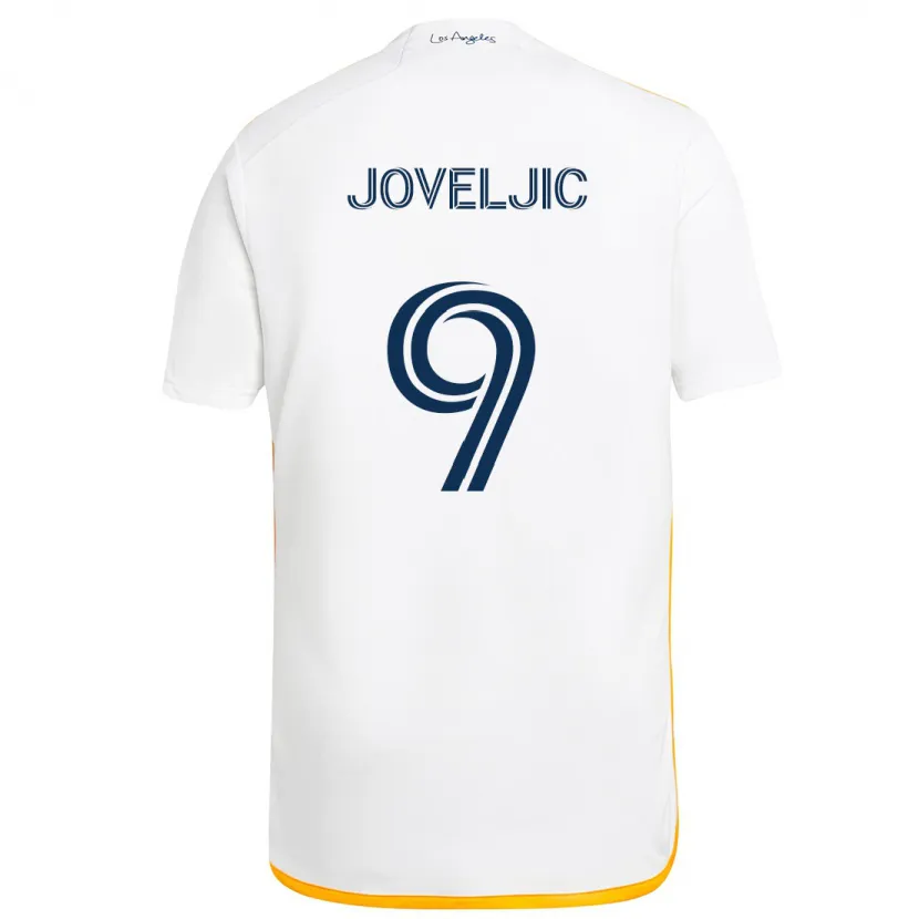 Danxen Damen Dejan Joveljic #9 Weiß Gelb Heimtrikot Trikot 2024/25 T-Shirt