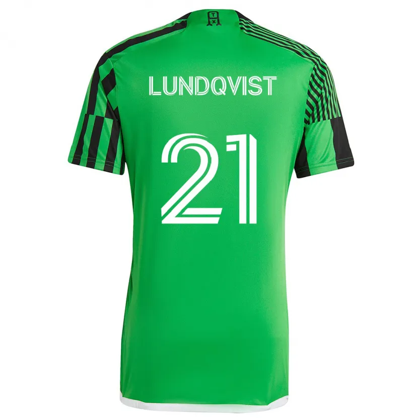 Danxen Damen Adam Lundqvist #21 Grün Schwarz Heimtrikot Trikot 2024/25 T-Shirt