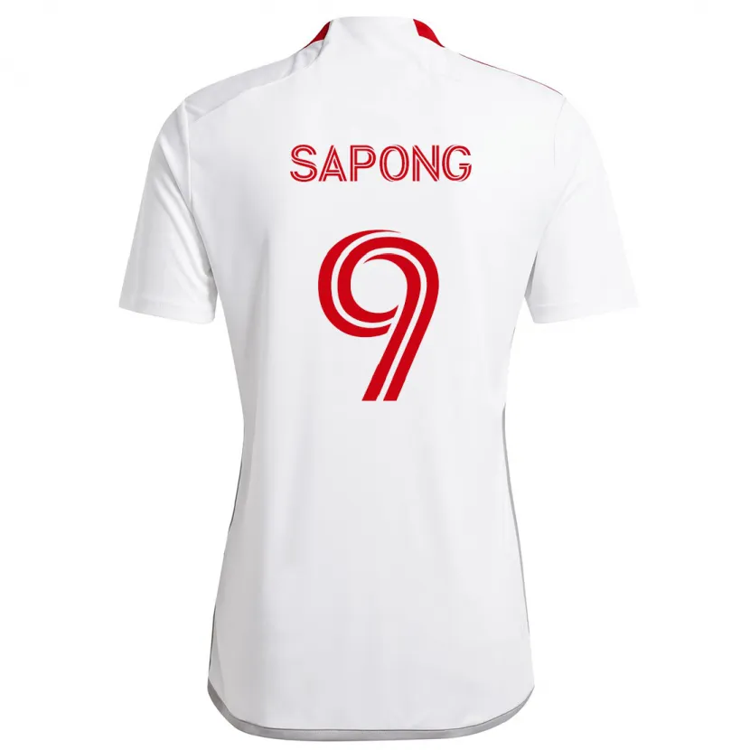 Danxen Damen C.j. Sapong #9 Weiß Rot Auswärtstrikot Trikot 2024/25 T-Shirt